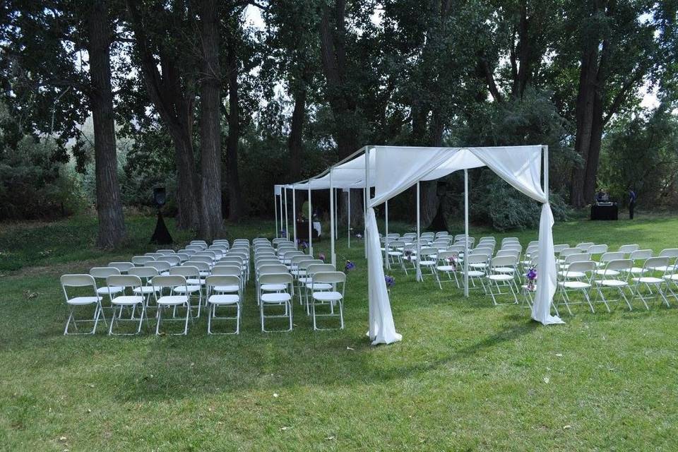 Wedding ceremony area