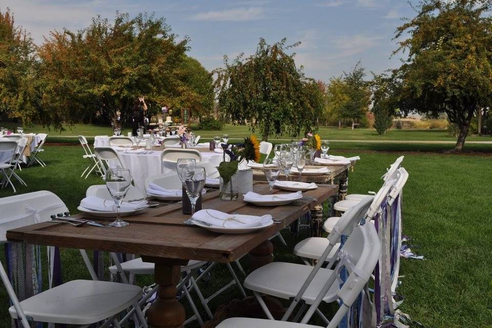 Outdoor reception area