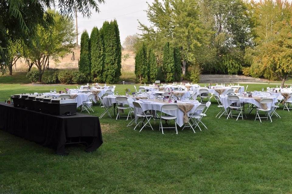 Outdoor reception area