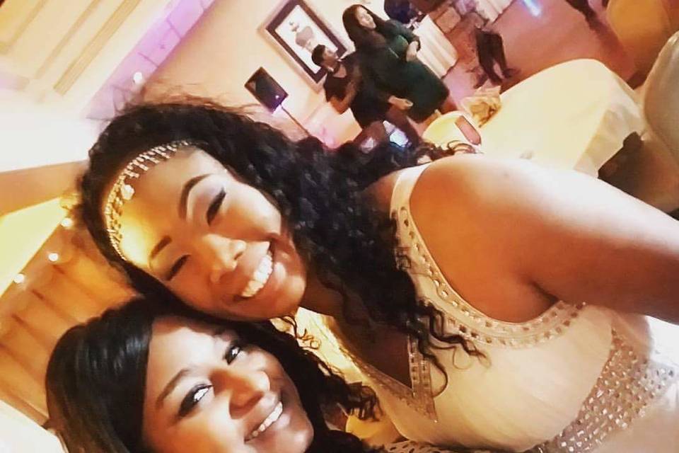 Wedding selfie with a bride