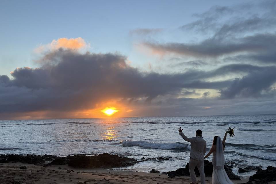 Beach Sunset Wedding