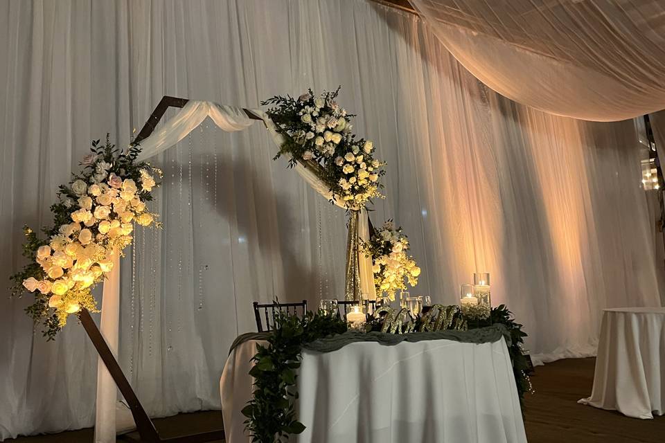 Sweetheart Table Lighting