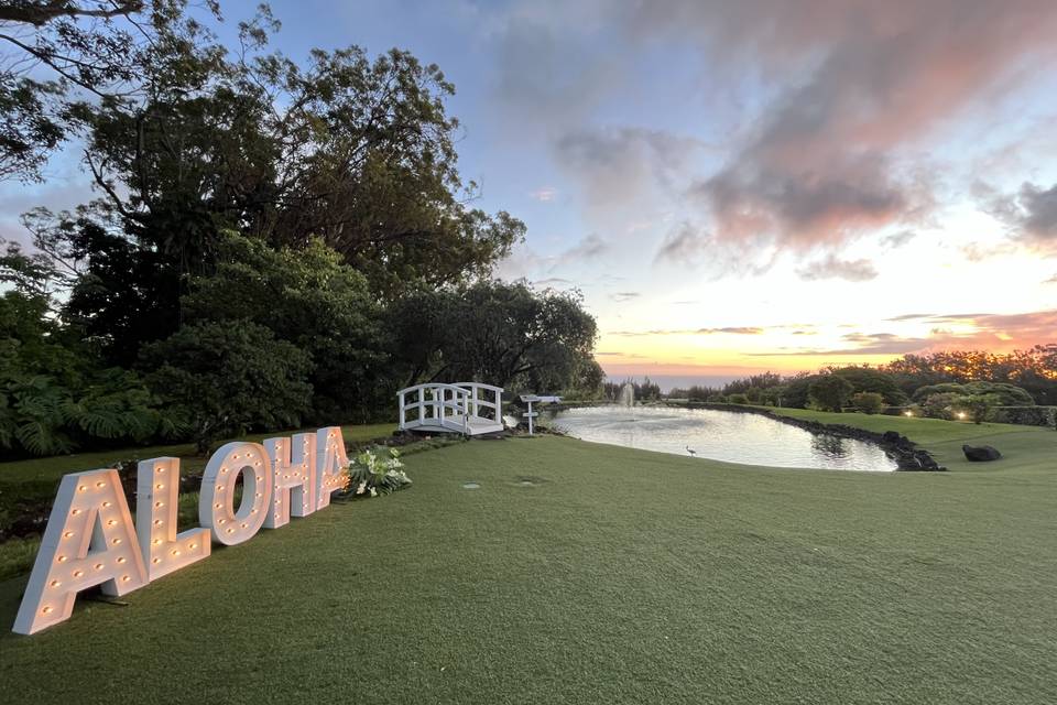 Aloha at sunset