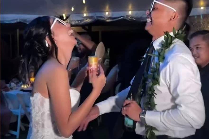 Bride and Groom Dancing