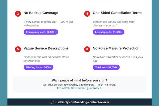 Top 6 Red Flags - Contracts