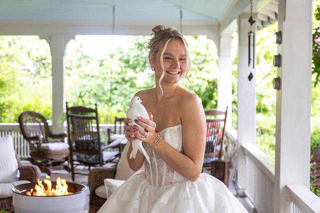 Bride and Dove at Killarney
