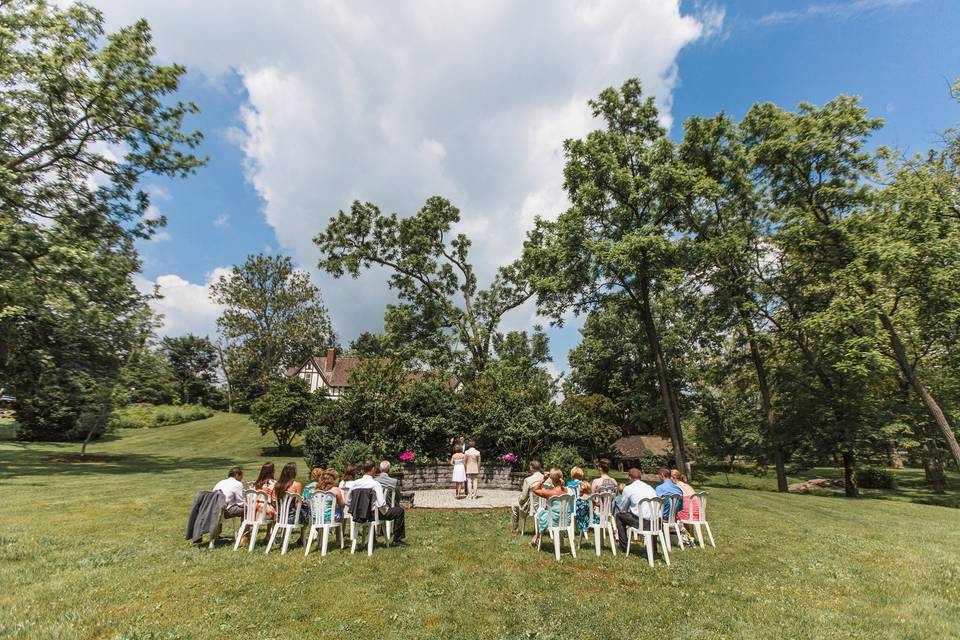 Outdoor wedding ceremony