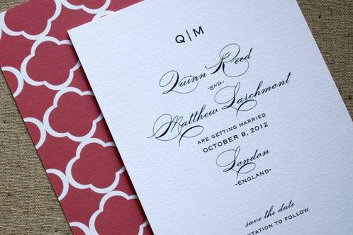 Elegant and affordable Save The Date. Stunning design. Customize to suit your color palette.