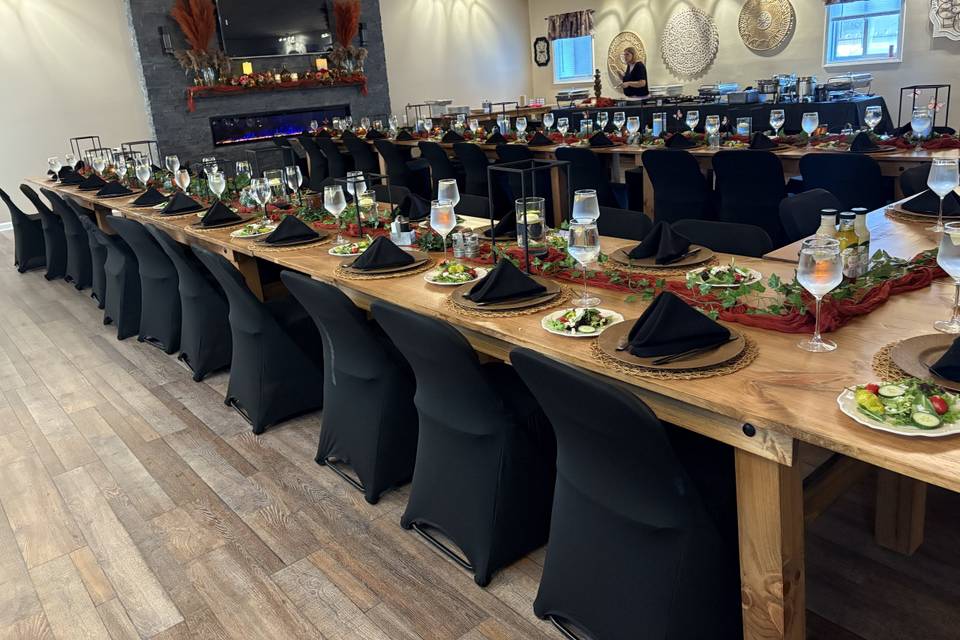 Black chair covers
