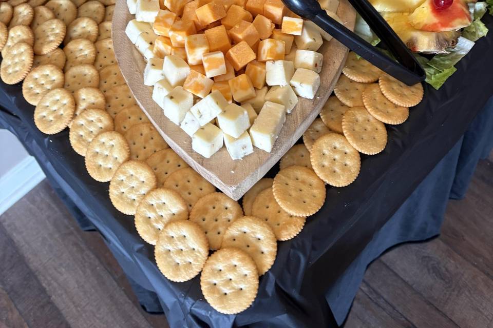 Cheese heart on board