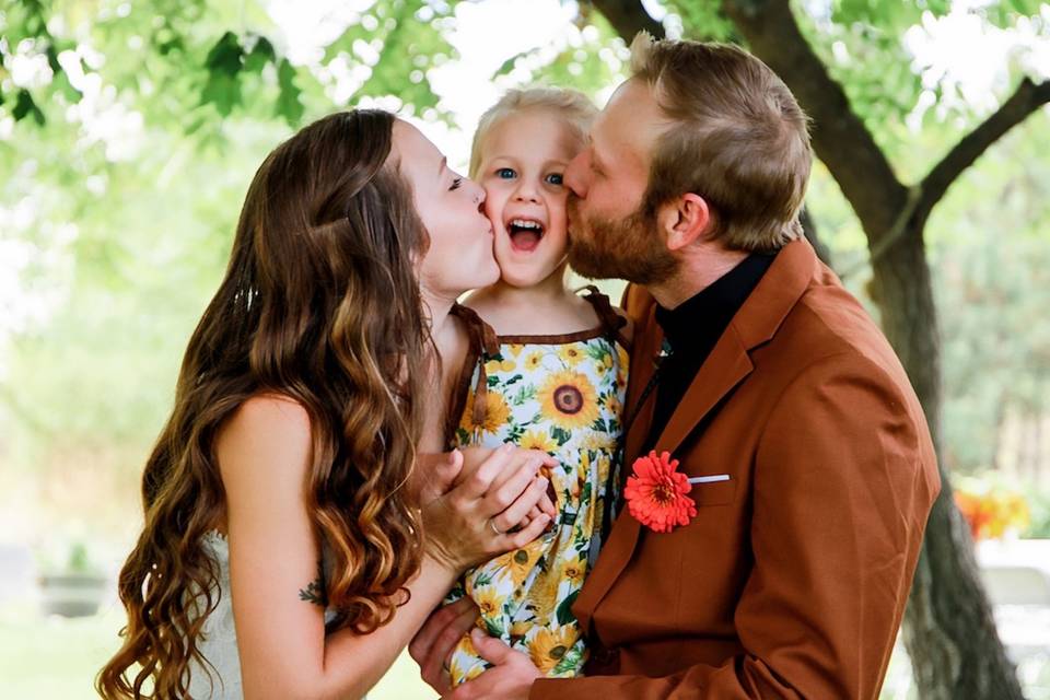 Joyful family wedding