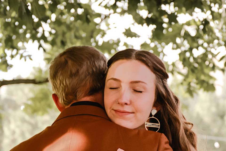 Quiet wedding moment