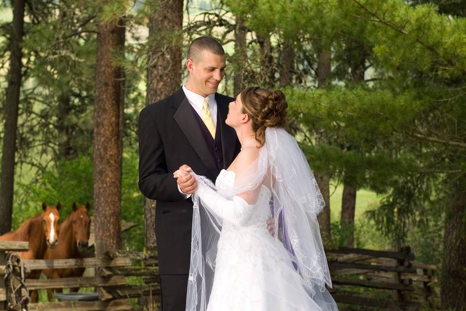 Quiet wedding moment