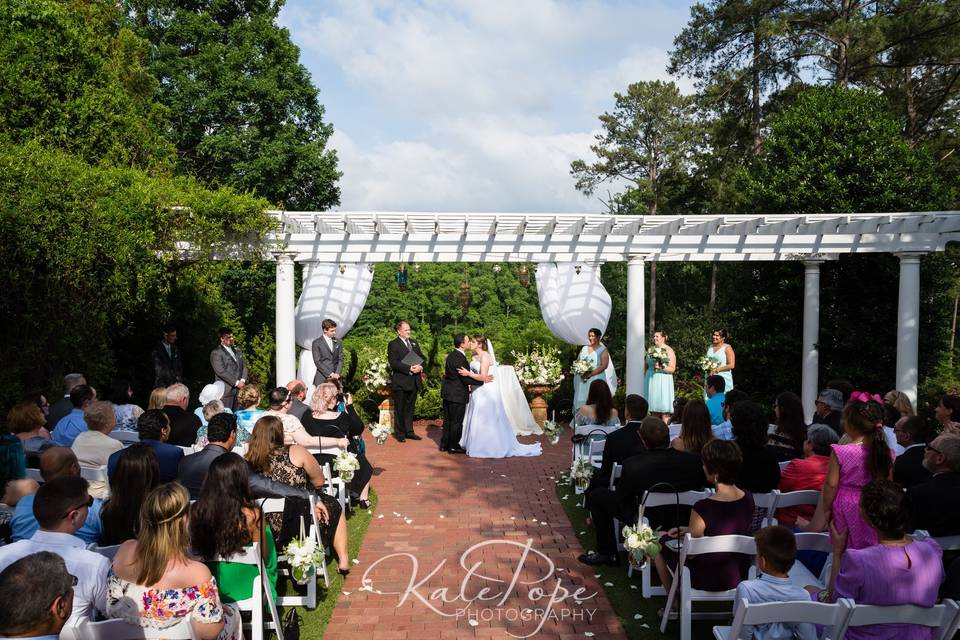 Outdoor wedding ceremony