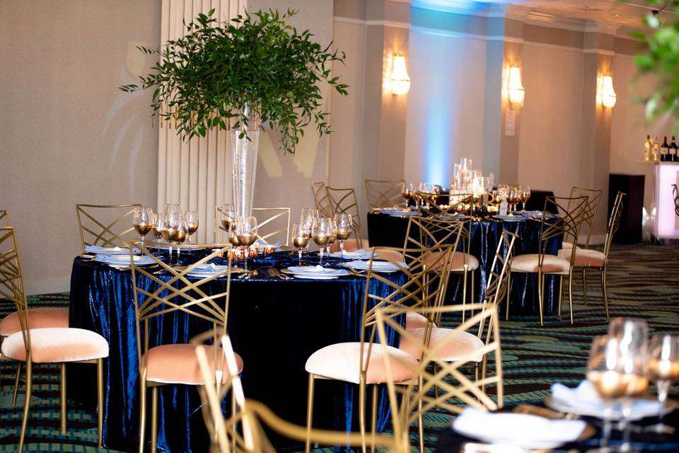 Navy and Gold Decor