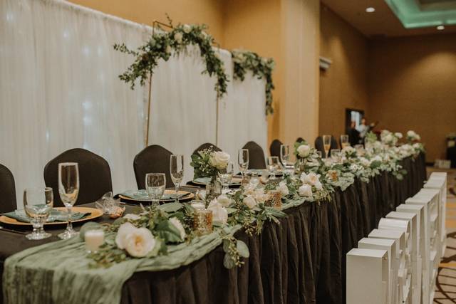 Head Table set with Greenery