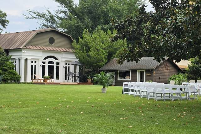 Ceremony setup on the lawn
