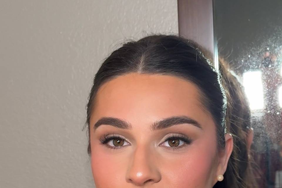 Bridesmaid makeup by Sarah