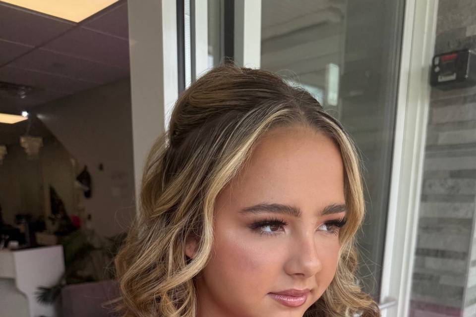 Prom hair and makeup