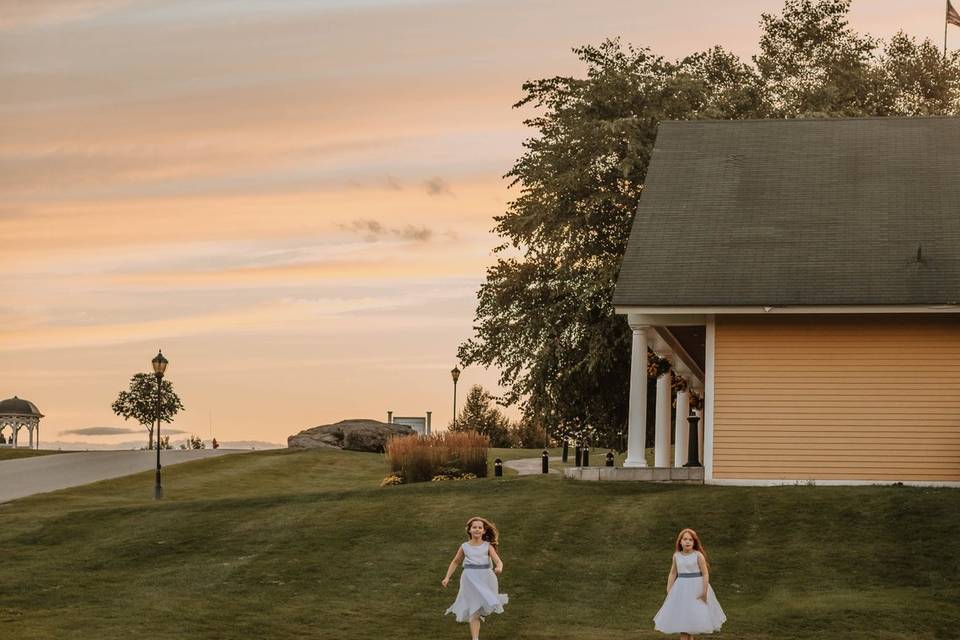 First walk as newlyweds