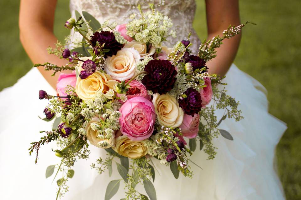 Cascade brides bouquet