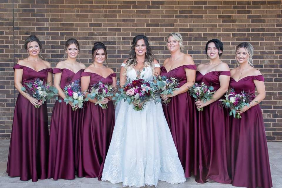 Merlot bridesmaid dresses