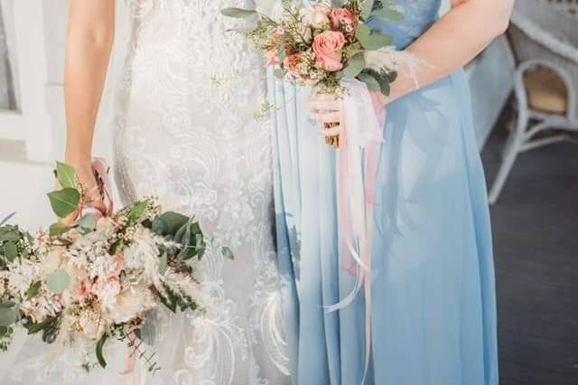 LIght blue with blush