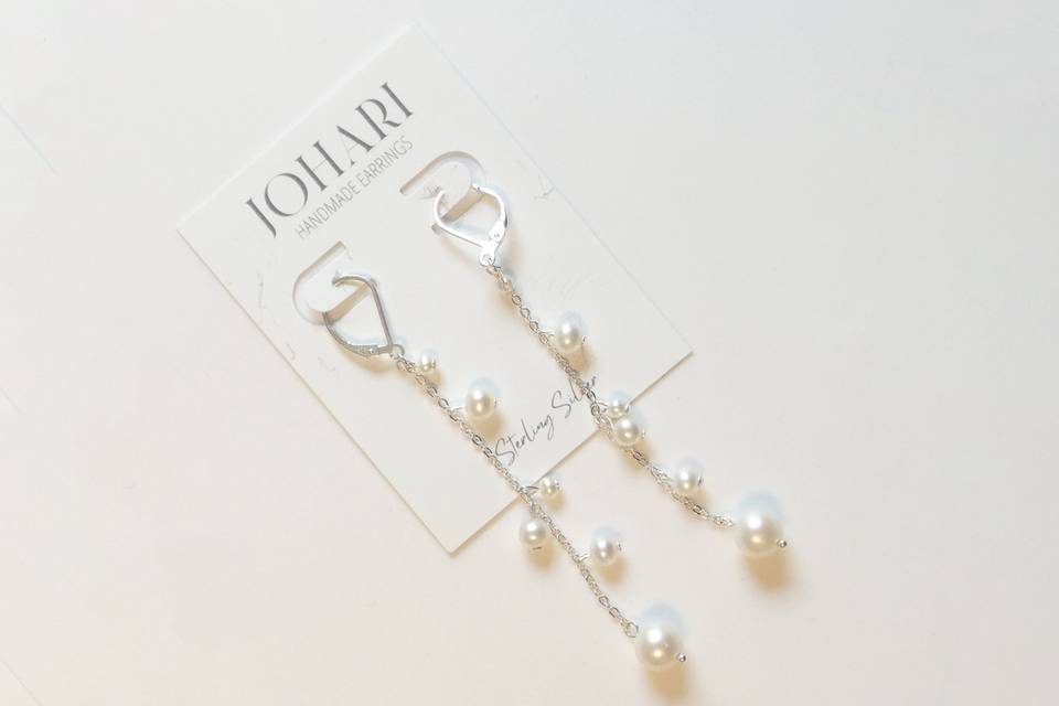 Ava pearl dangle earrings