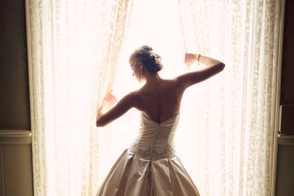 Bride by the window