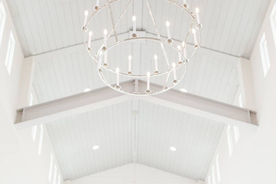 White chandeliers