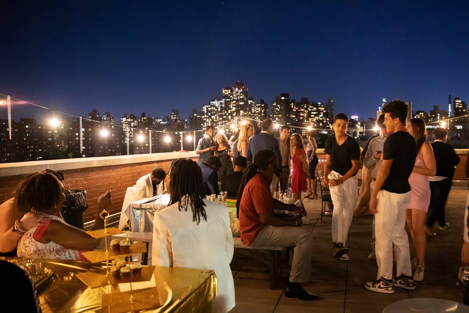 NYC Rooftop Wedding Reception