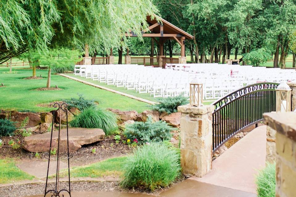 Outdoor ceremony view