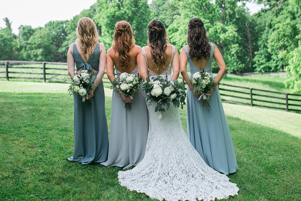 Bridal party hair
