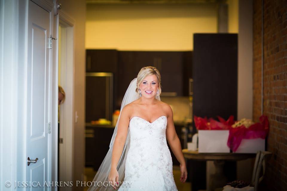 Bride in the suite