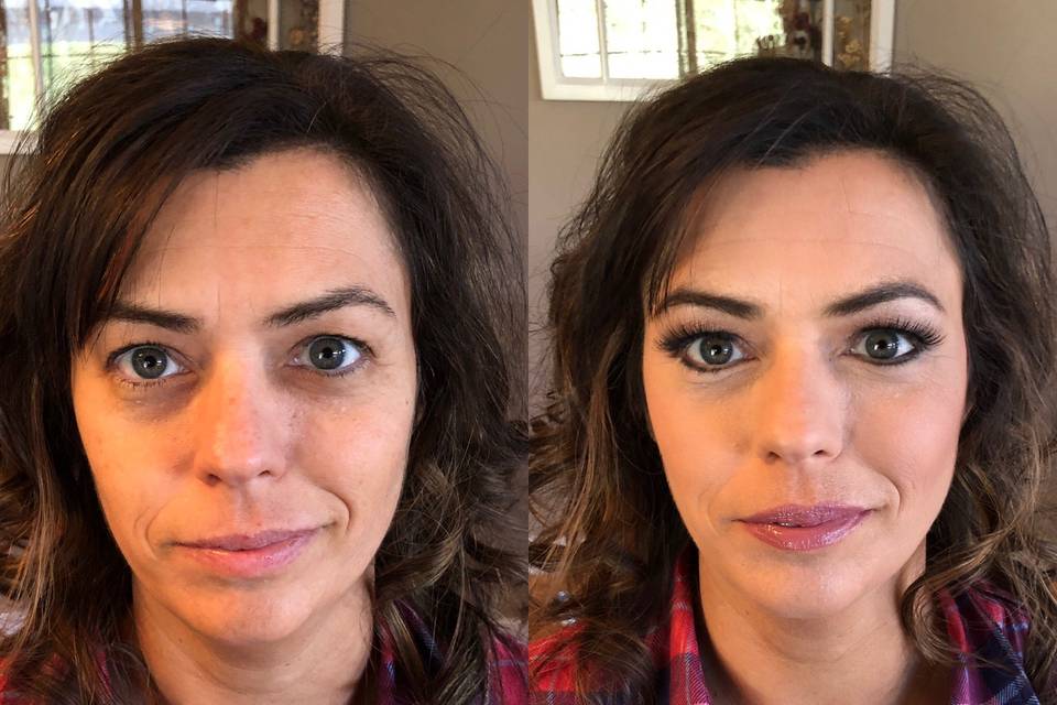 Event Makeup Before and After