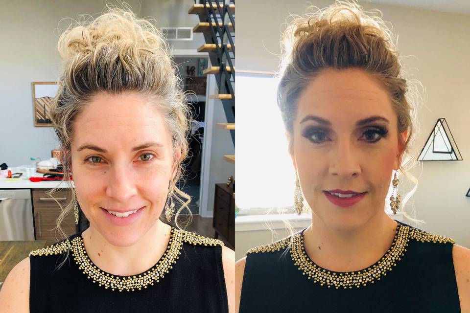 Event Makeup Before and After