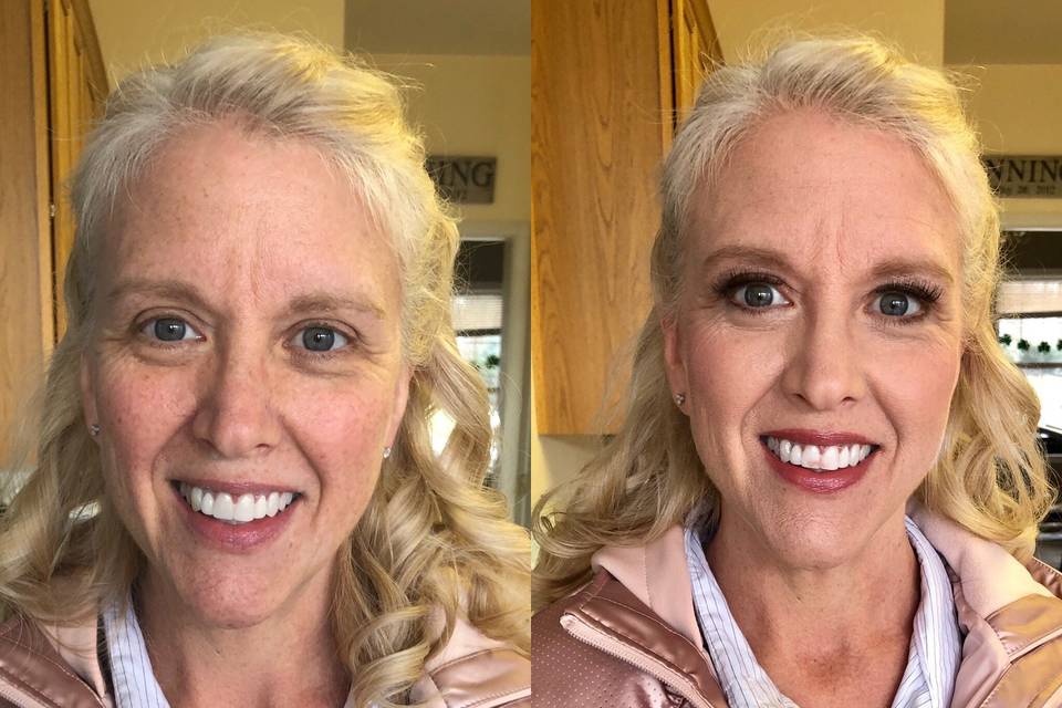 Event Makeup Before and After