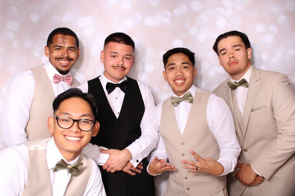 Groom and friends