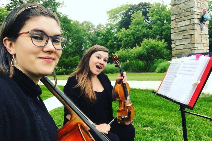 Performing in a park