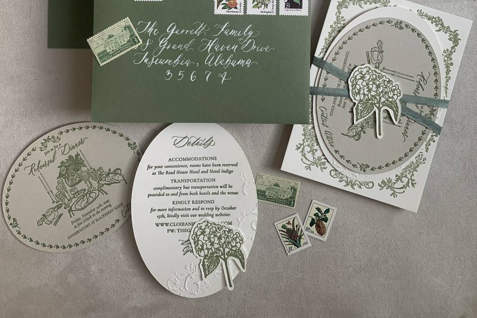 Letterpress invitations