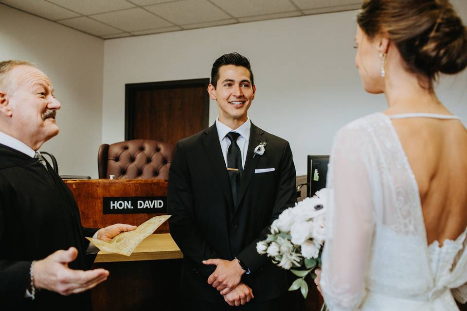 During their ceremony