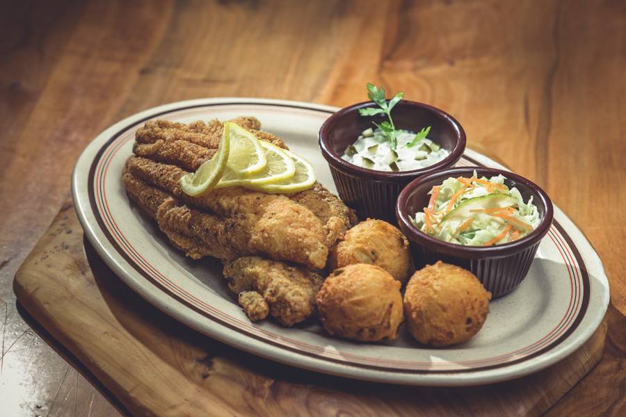 Fried catfish & hushpuppies