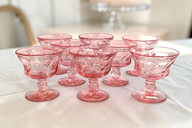 Pink Sherbet Glasses