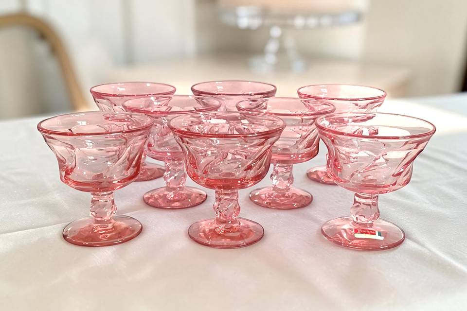 Pink Sherbet Glasses