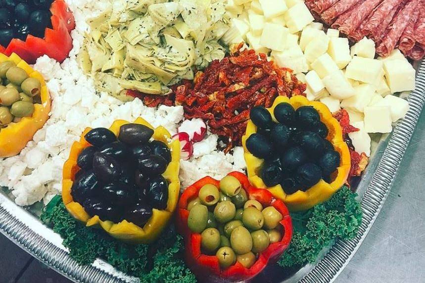 Cheese and olives