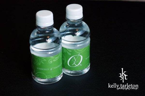 Custom logo and custom water bottle label by Kelly Tarleton Photography & Design