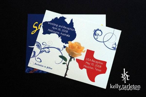 Custom Save-the-Date card by Kelly Tarleton Photography & Design