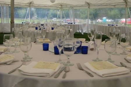 All white table design