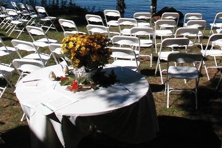 Outdoor table setup