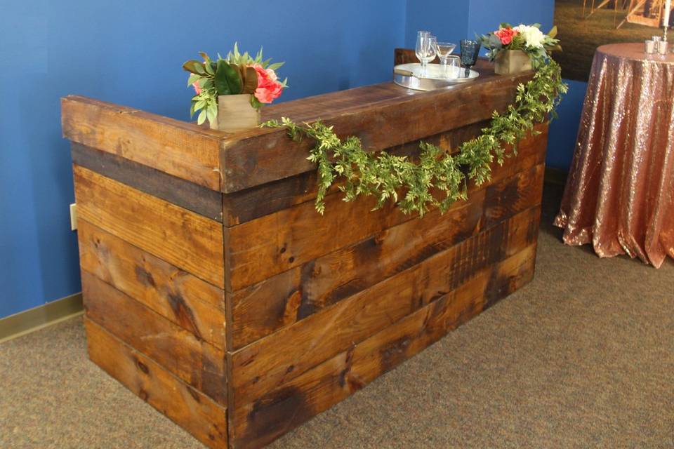 Rustic plank bar